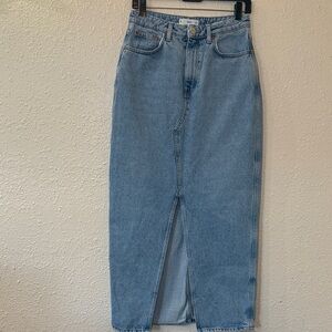 Mango Light Blue skirt